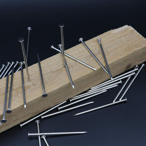 60pcs Hardware Nails, 3 Inches Nickel Plated Hanging Nails for Wood, Wall Hanging, Long Nails (3 in)
