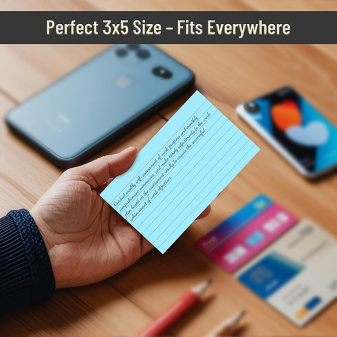600 Count 3 5 Inch Colored Index Cards x Ruled Index Cards, Flash Cards College Ruled for School, College, Office