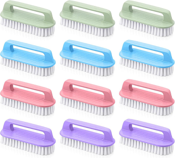 Leooomap Scrub Brush 12-Pack Heavy Duty Multi-Purpose Cleaning Brushes with Stiff Bristles, 4