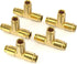 TAILONZ PNEUMATIC 1/4" Tube OD DOT Tee Out Pipe Air Fittings, Straight Brass Push Type for Air Brake Systems (Pack of 2)