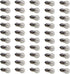 Pack of 50 E10 1.5V 0.3A DC Warm White Miniature Screw Base Light Bulbs (1.5V)