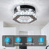 Mini Chandelier Crystal LED Ceiling Light Fixture Modern Pendant Lamp Semi Flush Mount Crystal Ceiling Lighting