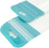 (100, 2.36 inch 10.63 inch) Clear Window Half Turquoise Green Plastic Resealable Bags with Butterfly Hang Hole