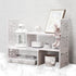 MASAKA B&W Desktop Organizers with Shelves, Adjustable WPC Display Shelf for Office Desk, Makeup Shelf, White