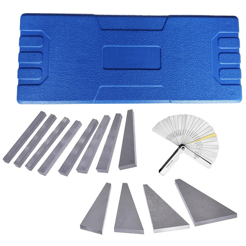 Precision Angle Block Set - 12Pcs Machinist Tools with 1/4, 1/2, 1, 2, 3, 4, 5, 10, 15, 20, 25, 30 Degree Gauges