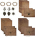 SAVITA Set of 30 Vintage Envelopes and Antique Papers, 16.5 x 11.5 cm, Includes Antique Envelopes and Papers