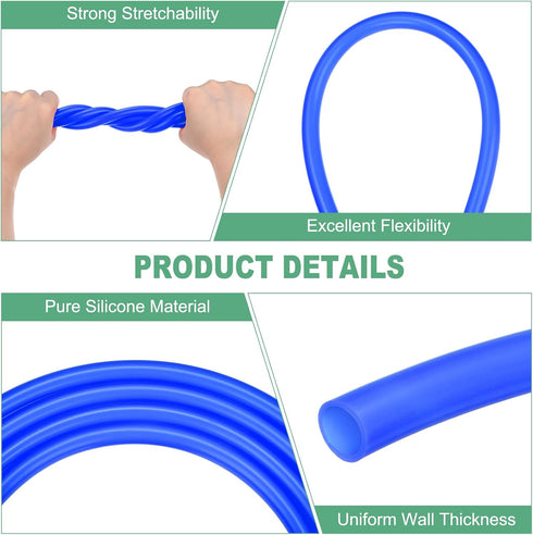 5/16"(8mm) 3/8"(10mm) 3ft(1 M METERXITY Silicone Tubing, ID x OD Silicone Rubber Vacuum Tube, M) High Temp Water Air