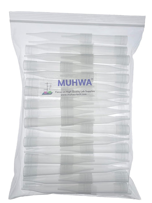 MUHWA 5ml Short Pipette Tips, Big Diameter Polypropylene (PP), Clear, Autoclable, 100pcs/bag