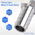 LTWFITTING Bar Production Stainless Steel 316 Barb Fitting Coupler/Connector 1/2" Hose ID x 3/8" Male NPT (Pack of 5)
