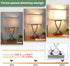 21.38" 3-Way Dimmable Bulb OYedis Table Lamp for Bedroom Living Room Touch Control Medium Chrome Bedside lamp with USB