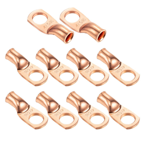 Ampper Heavy Duty Copper Wire Lugs - UL Eyelets Ring Crimp Copper Terminal Connectors for Battery Cables