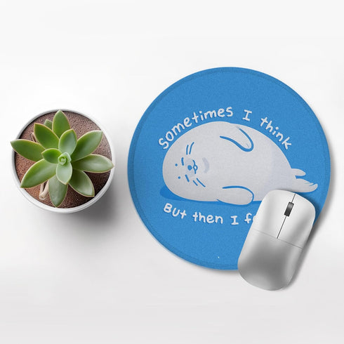 Foritho 7.9x7.9 Inch Funny Seal Mouse Pad, Seal Blue Mouse Pads for Wireless Mouse Computers Laptop Desk Accessories