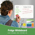 Magnetic Dry Erase Board Whiteboard for Fridge: Small Magnetic White Board for Refrigerator with Kitchen Conversion Chart Magnet, 4 Markers, 1 Eraser - 12x8 Inches by HOMiDEK