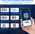 JRHC Mini 2D Bluetooth Barcode Scanner, Portable Wireless 3-in-1 Reader for iOS, Android, Windows, Mac Tablets & PC