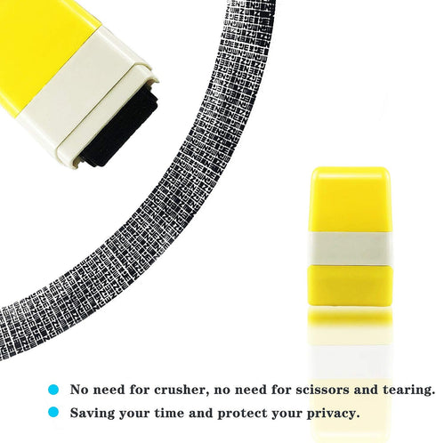 Identity Protection Roller Stamps 2Pcs, Wide Rolling Security Stamp for Privacy Protection, ID Blockout and Address