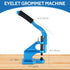 MYFULLY Heavy Duty Hand Press Grommet Machine Kit - Industrial Eyelet Tool with 3 Dies and 1500 Silver Grommets