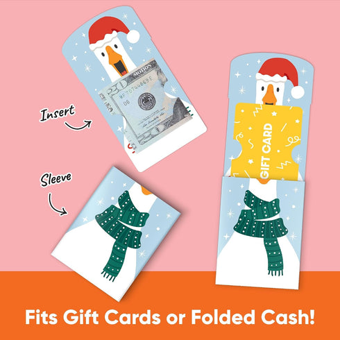 Pack, Set 8 Big Dot of Happiness Christmas Silly Goose Gift Card Holders with Envelopes, Winter Holiday Party Cash