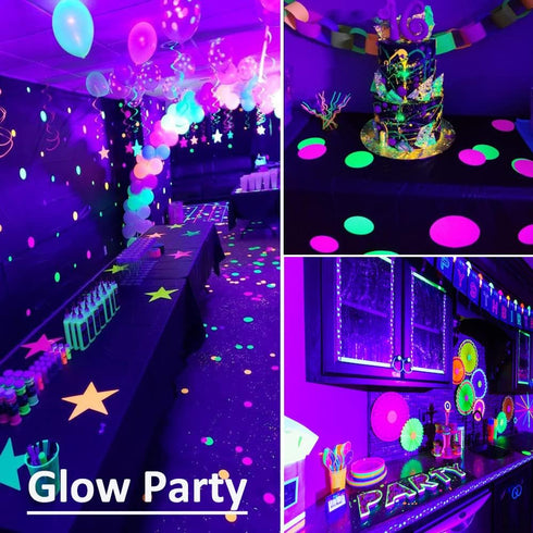 60ft 240 Solhice Black Light String Lights for Glow Party, LEDs Blacklights Fairy Lights with Remote Plug