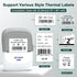 CLABEL Thermal Label Maker Machine, 221B Mini Portable Printer, Bluetooth Label Printer for Price Logo Clothing