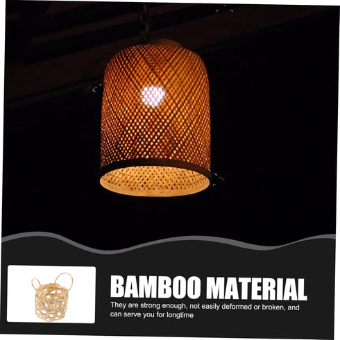 HOODANCOS 2pcs Woven Lampshade Rustic Pendant Light Cover for Home Decor for Table and Floor Lamps Adds Warmth to Any