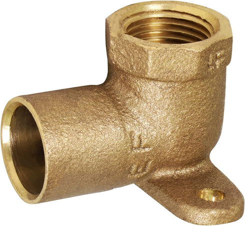 Everflow Supplies CFDL3412-NL 3/4 to 1/2" Cast Brass 90 Degree Reducing Elbow with Sweat Socket