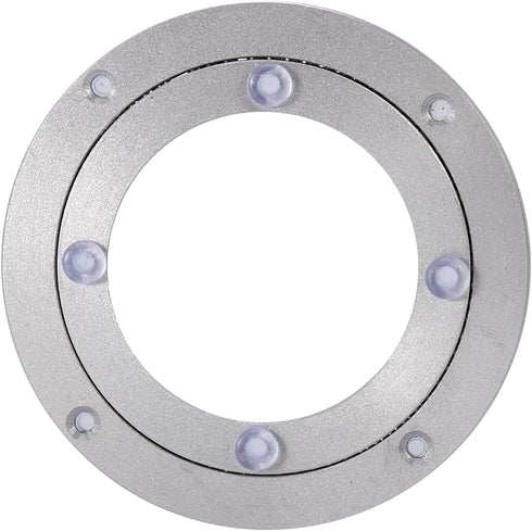 ChiweiJ (4 inches*H8.5MM) Heavy Duty Aluminium Alloy Rotating Bearing Plate, Round Table Turntable for Dining Cake