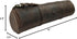 Full Grain Leather Zippered Pencil Case - Rustic Town Pen Holder for Office Use