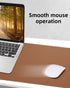 Leather Desk Pad Protector, Non-Slip PU Leather Mouse Pad, Large Waterproof Desk Mat for Office/Home Decor, Brown