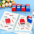 Crtiin 16 Pcs Self Inking Rubber Stamp Set for Office Message Supplies (Red, Blue) - Completed Faxed Scanned
