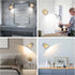 3 3 360 1 Pack AKSDA Battery Operated Wall Light, LED Wall Sconce with Color Modes, Brightness Levels, Rotation, Touch