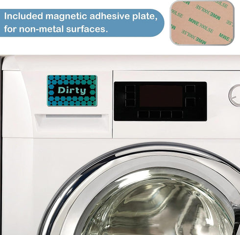LOADSFUN Dishwasher Magnet Clean Dirty Sign, Double-Sided Clean Dirty Sign for Stainless Steel Dishwashers, Home