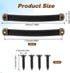 2 Pcs Leather Handles for Drawers Leather Handle Suitcase Luggage Pulls Trunk Handles Cabinet Handles Leather Strap Handles with Mounting Screws Modern Leather Cabinet Knobs by Mozeat Lens