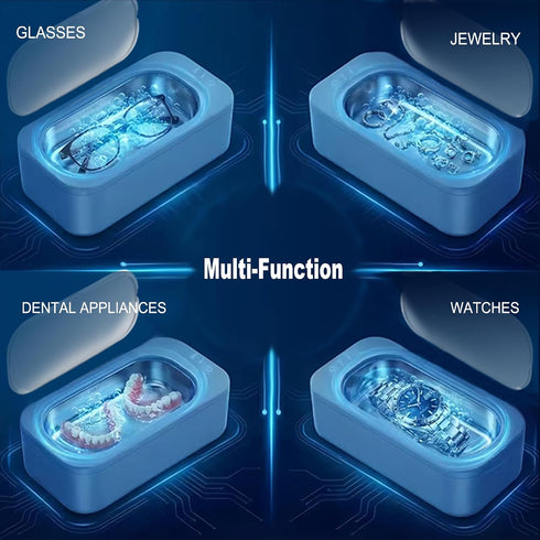 Thsdya Tec 3min/5min 350ml 304 Multifunctional Ultrasonic Jewelry Glass Cleaner - One-Touch Operation Eye Glasses