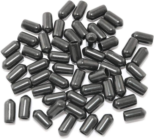 60pcs 1/4" Rubber Cap Protective Cover - Rubber Plug Soft PVC Thread Protection Cap, Plastic Dust Cover for 1/4 Inch