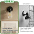 1-Light Black Bathroom Wall Sconce with Clear Glass Shade, Modern Vanity Light Fixture Over Mirror for Bathroom