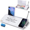 SELEAD Desktop Glass Whiteboard with Wireless Charger Station - Dry Erase Board Computer Pad with Organizer Drawer