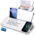 SELEAD Desktop Glass Whiteboard with Wireless Charger Station - Dry Erase Board Computer Pad with Organizer Drawer