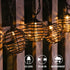 10 Bulbs Decor(9.84FT) Vigdur Patio String Lights Outdoor, Brown Globe Lantern String Lights with Plug in, Connectable
