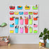 Roowest 60 Pcs Pegboard Cups, Pegboard Bins Set, Wall Organizer with Hooks and Loops, Assortment for Office Storage