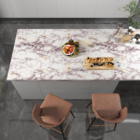 VIOPVERY White Marble Wallpaper Peel and Stick 15.7"x197" White Wall Paper Pull and Stick Contact Paper for Countertops Waterproof Self-Adhesive Marble Contact Paper for Kitchen Desk Cabinet Decor by VIOPVERY