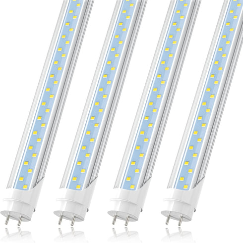 JESLED T8 4FT LED Type A+B Light Bulbs, 24W 3200LM 5000K, Plug