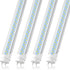 JESLED T8 4FT LED Type A+B Light Bulbs, 24W 3200LM 5000K, Plug