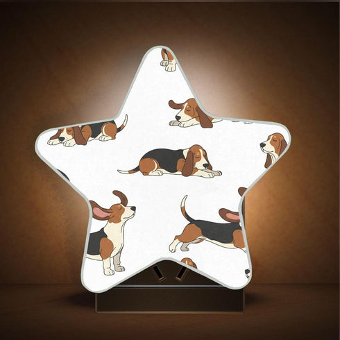 Burbuja 0.2W Dogs LED Night Light Plug into Wall Star-Shaped Nightlight Dusk to Dawn Auto Sensor for Bedroom Bathroom