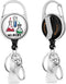 LAB LIFE Medical Badge Reel Retractable Heavy Duty with 360° Swivel Carabiner Clip for ID Badge Holder
