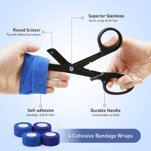 13 Sets 2 Pcs Stethoscope Case Medical Supplies Include Stethoscope Case, Medical Scissors, Penlights with Batteries
