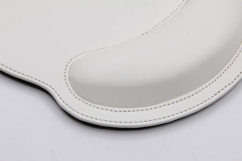 RICHEN White Ergonomic PU Leather Keyboard Wrist Rest and Mouse Pad Set, Comfortable Memory Foam for Office and Gaming