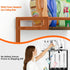 66LBS 4 3 Closet, 1 Pack Broom Holder Wall Mount with Shelf Load Broom and Mop Organizer Wall Hanging Broom Hanger