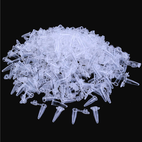 BronaGrand 1000 Pieces 0.2 ml Disposable Micro Centrifuge Tubes with Attached Lid, Clear White PCR Tubes