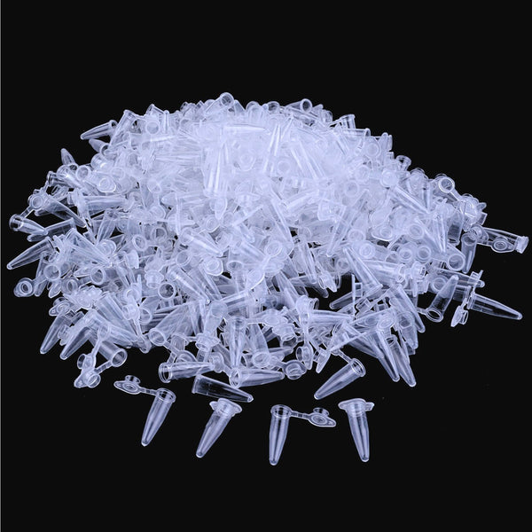 BronaGrand 1000 Pieces 0.2 ml Disposable Micro Centrifuge Tubes with Attached Lid, Clear White PCR Tubes