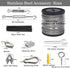 1/8 Kit,100ft M5 Wire Rope Vinyl Coated Stainless Steel Cable with Turnbuckles for Outdoor String Light Hanging Kit
